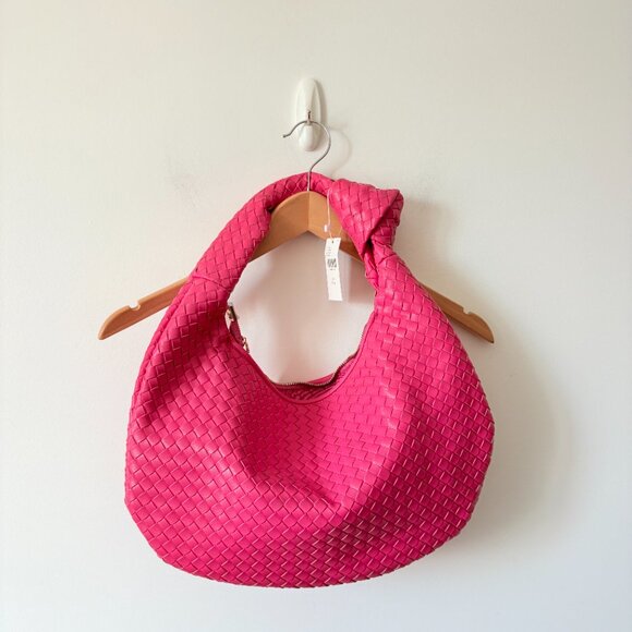 Anthropologie The Brigitte Satchel Purse Bag by Melie Bianco NWT Pink - Picture 6 of 8